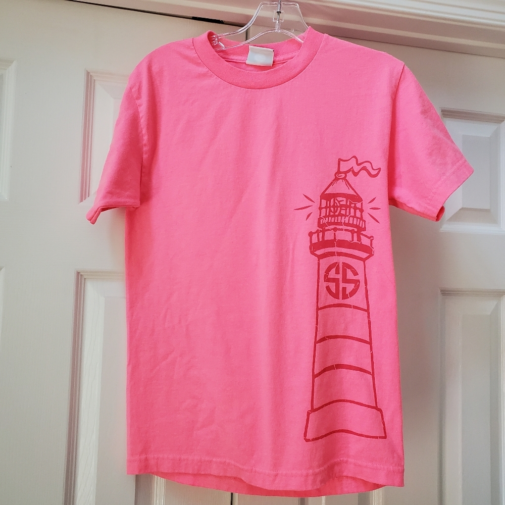 Simply Southern Hot Pink Lighthouse Tee Shirt